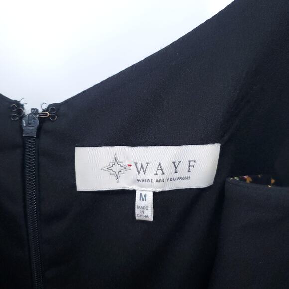 WAYF Retro Coq Y2k Babydoll Slip Dress Chiffon Floral TieKnot Lined Ruffle Hem M - Picture 9 of 16